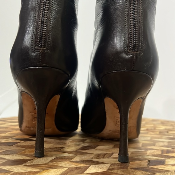JIMMY CHOO Daisy Dark Brown Leather Ankle Boots 8.5 - Picture 12 of 15